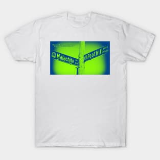 Malachite Avenue & Foothill Boulevard, Rancho Cucamonga, California by Mistah Wilson T-Shirt